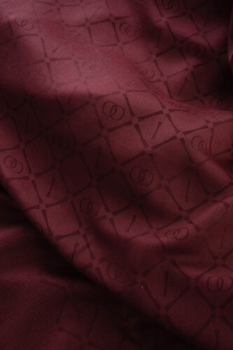 Iman I Lattice Burgundy Tencel Cotton Silk Shawl - 4