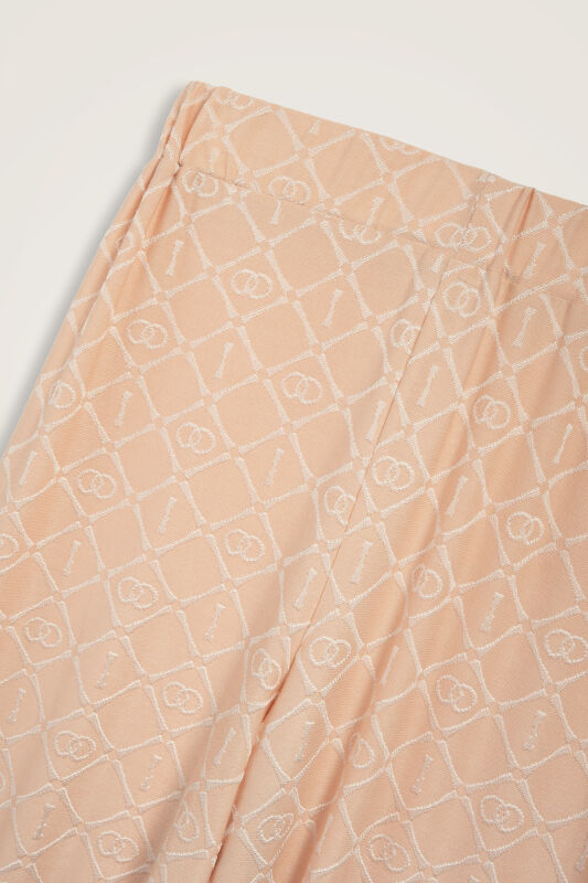 Iman I Lattice Cream Jacquard Single Jersey Trousers - 2