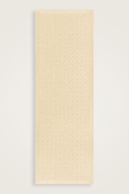 Iman I Lattice Cream Tencel Cotton Silk Shawl - 2