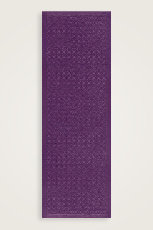 Iman I Lattice Damson Tencel Cotton Silk Shawl - 2