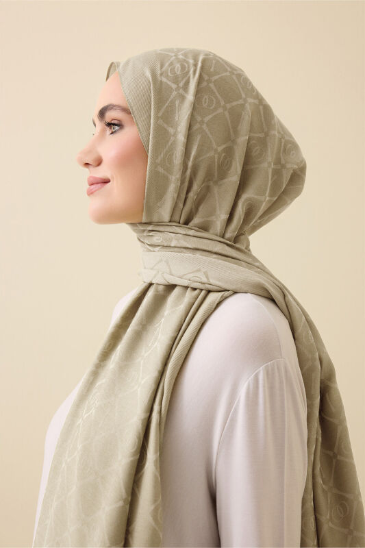 Iman I Lattice Open Stone Tencel Cotton Silk Shawl - 1