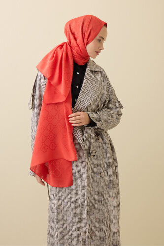 Iman I Lattice Pomegranate Flower Tencel Cotton Silk Shawl 