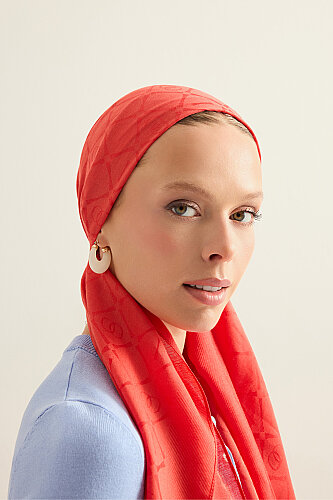 Iman I Lattice Pomegranate Flower Tencel Cotton Silk Shawl - 3