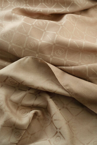 Iman I Lattice Sand Beige Tencel Cotton Silk Shawl - Imannoor (3)