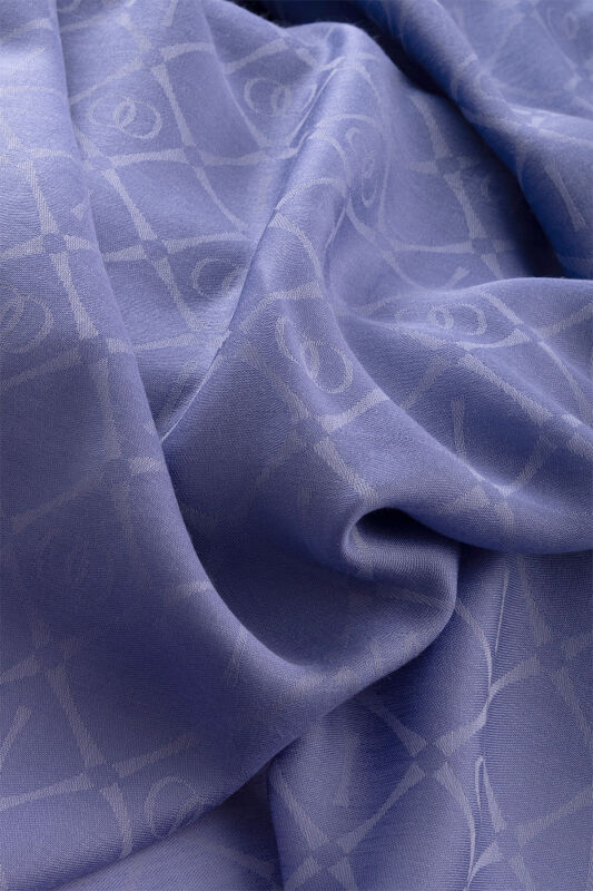 Iman I Lattice Violet Tencel Cotton Silk Shawl - 4