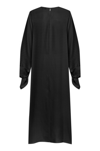 İman I Manşet Detaylı Siyah Elbise - Imannoor (3)