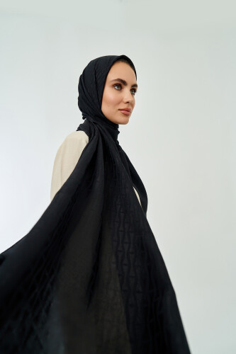 Iman I Naia Cotton Shawl Black 