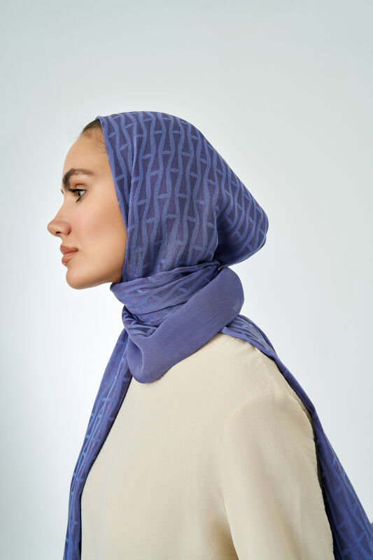 Iman I Naia Cotton Shawl Indigo - 3