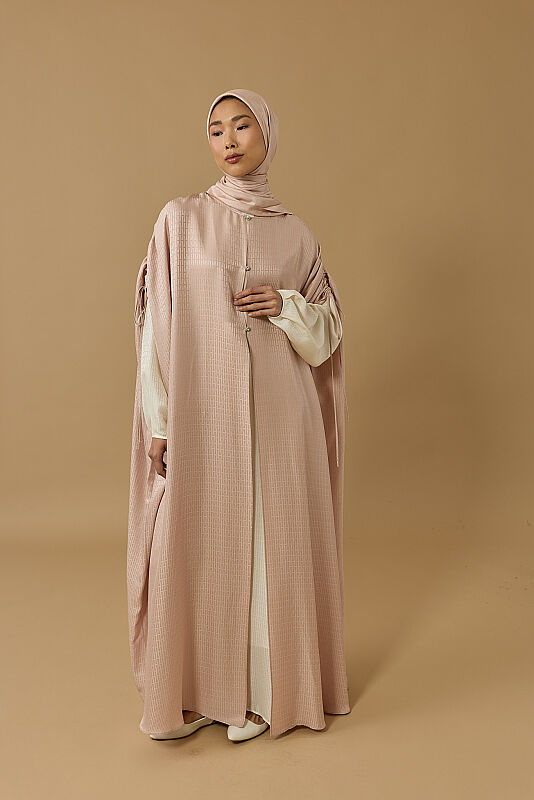 Iman I Powder Silk Abaya - 1