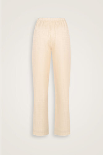 Iman I Silk Pajamas Pant Cream - 1