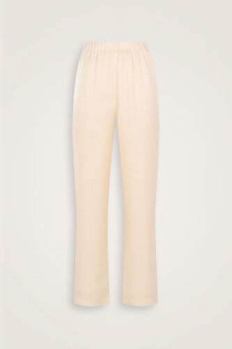 Iman I Silk Pajamas Pant Cream - 2