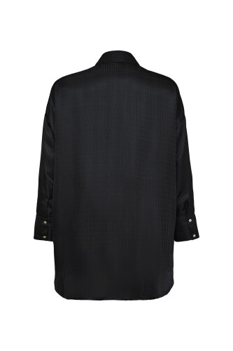 Iman I Silk Pajamas Shirt Black - 2