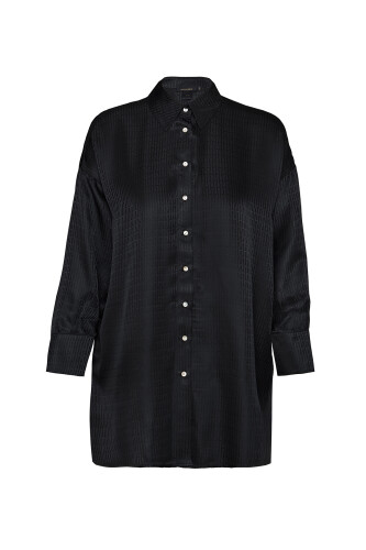 Iman I Silk Pajamas Shirt Black 