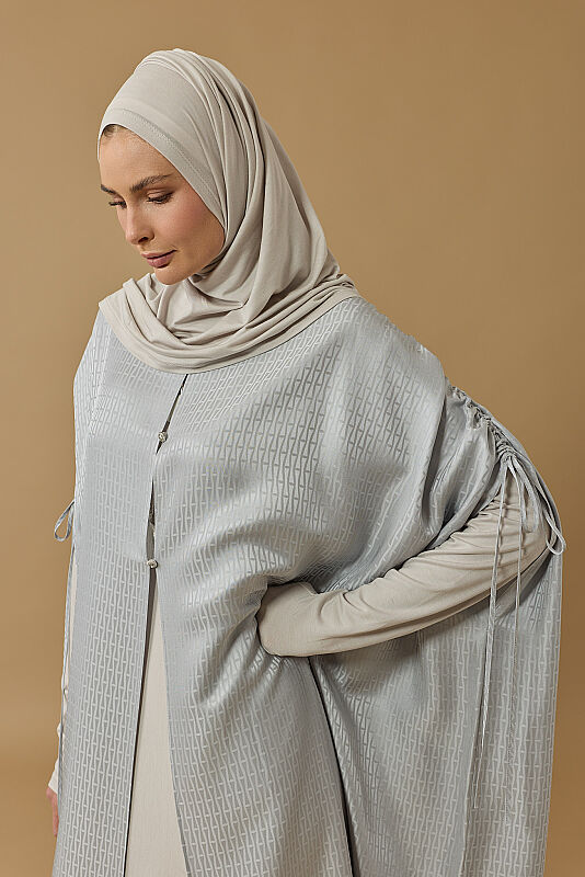 Iman I Silver Silk Abaya - 3