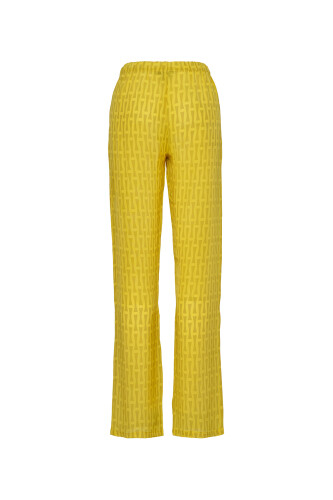 Iman I Yellow Silk Pants Pajamas - 2