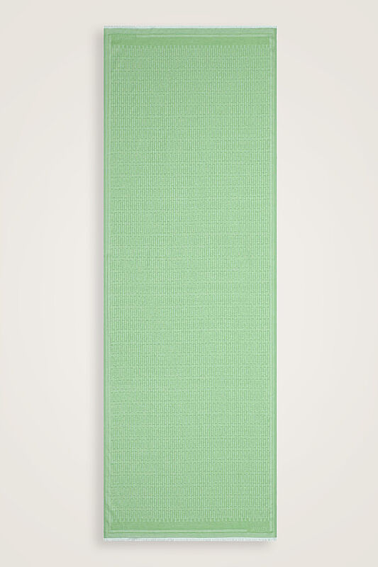 Iman I Yeşil Pamuk İpek Şal 80x200 - 1