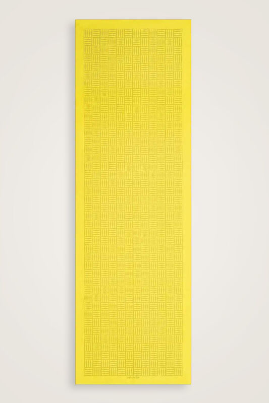 Iman Kare Altın Tivil İpek Şal 70x210 - 1