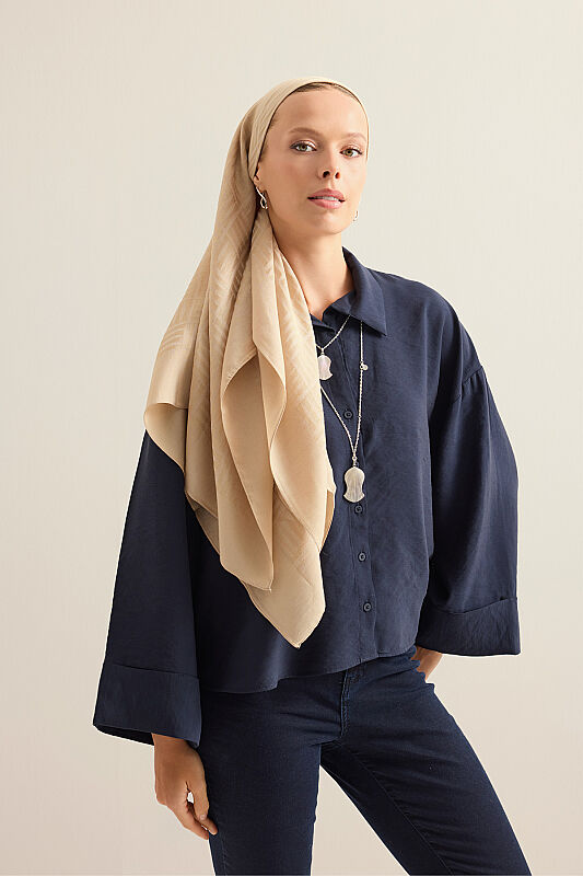 Iman Kare Antique Beige Naia Scarf - 3