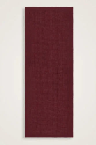 İman Kare Bordo Naia Pamuk Şal 70x210 - 2