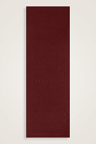 İman Kare Bordo Naia Pamuk Şal 70x210 - Imannoor (2)