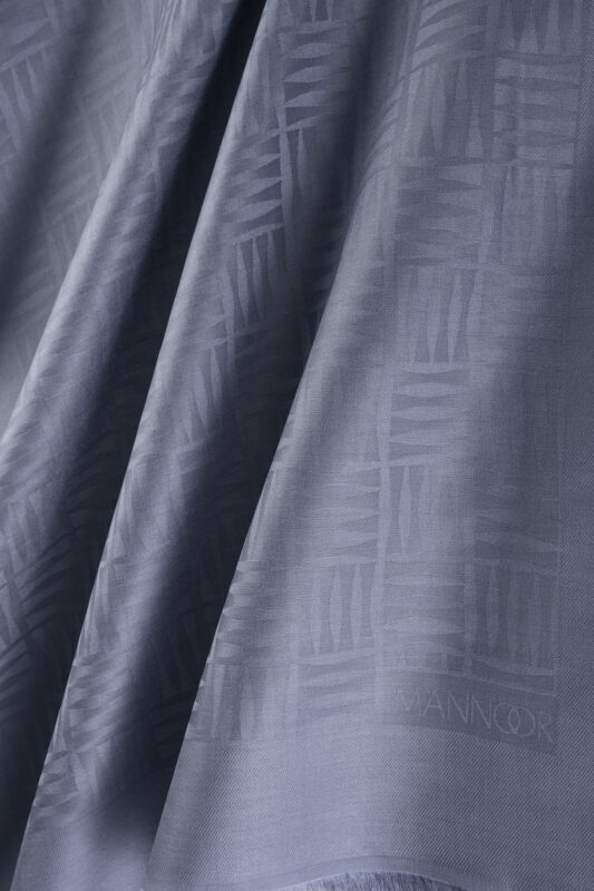 İman Kare Denim İpek Şal 70x200 - 4