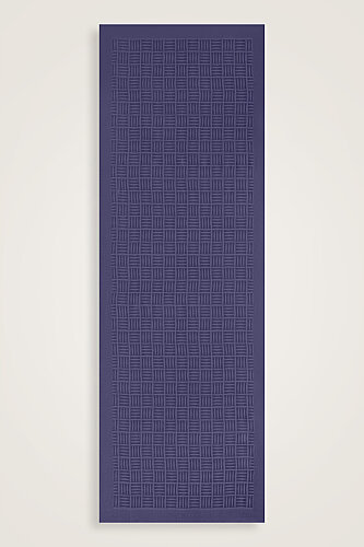 İman Kare İndigo Naia Pamuk Şal 70x210 - Imannoor (2)