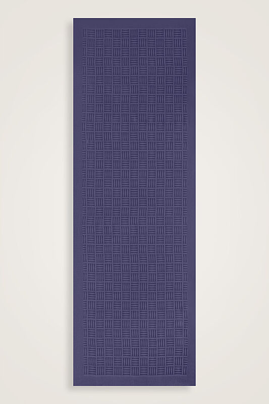 İman Kare İndigo Naia Pamuk Şal 70x210 - 2