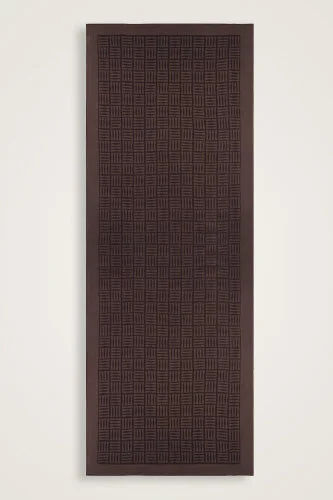  İman Kare Kahverengi Pamuk İpek Şal 70x210 - Imannoor (1)