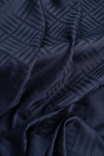 Iman Square Silk Scarf Navy - Imannoor (1)