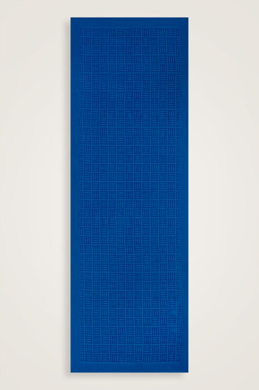 İman Kare Mavi Naia Pamuk Şal 70x210 - 2