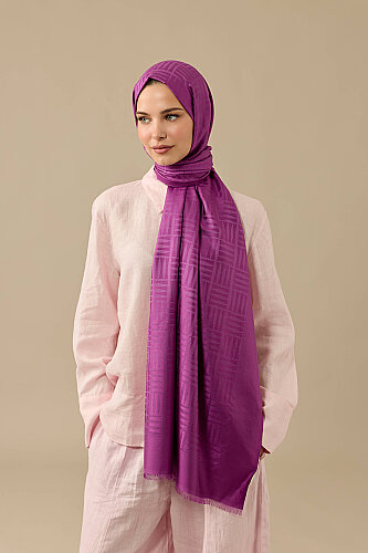 İman Kare Mor İpek Şal 70x200 - Imannoor (1)