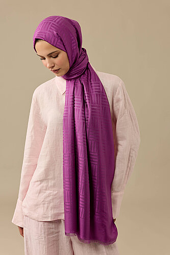İman Kare Mor İpek Şal 70x200 - Imannoor (3)