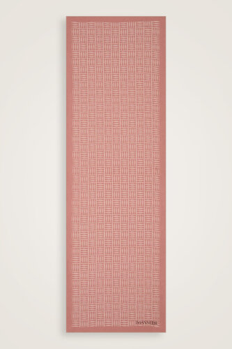 Iman Kare Pembe Tivil İpek Şal 70x210 