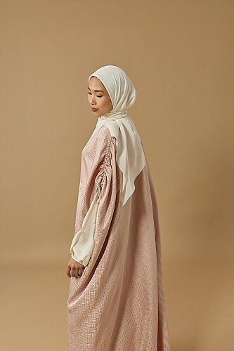 İman Kare Pudra İpek Abaya - Imannoor (2)