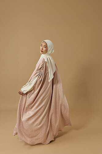 İman Kare Pudra İpek Abaya - Imannoor (3)
