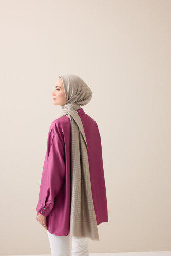 İman Kare Taş İpek Şal 70x200 - 5