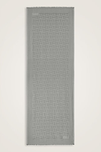 Iman Kare Gri İpek Şal 70x210 - Imannoor (1)