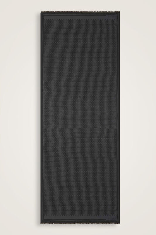 Iman i Siyah Pamuk İpek Şal <br>80x210 - 1