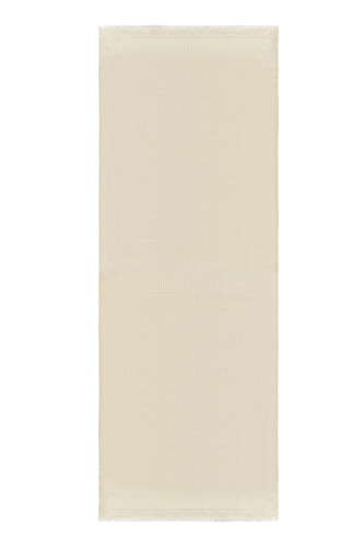 Iman Small Monogram Cotton Silk Shawl Cream - 1