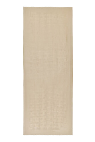 Iman Square Silk Shawl Beige - 1