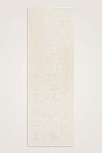 Iman Square Bone Silk Shawl - 2