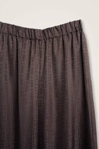 Iman Square Brown Jacquard Silk Trousers - 2