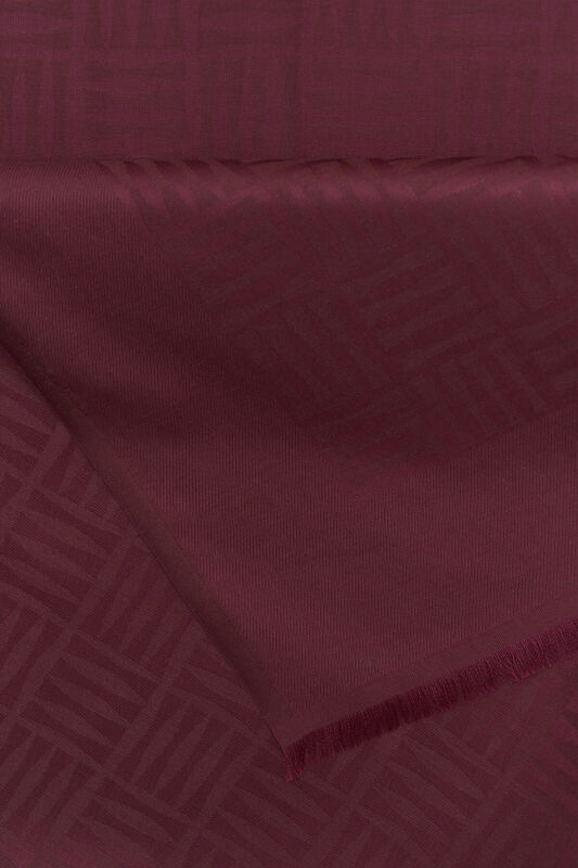 Iman Square Burgundy Shawl - 2