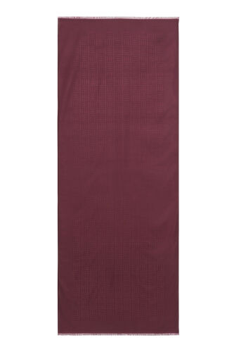 Iman Square Burgundy Shawl - 1