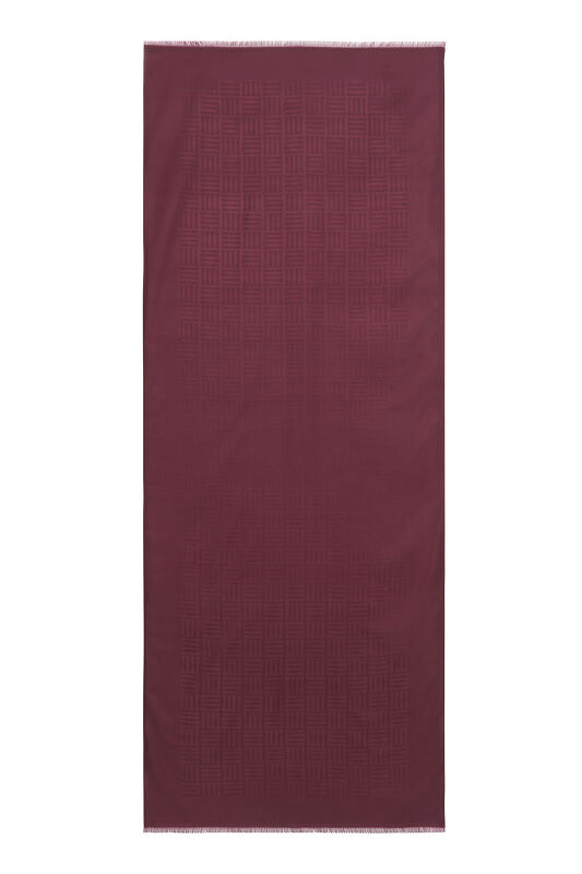 Iman Square Burgundy Shawl - 1