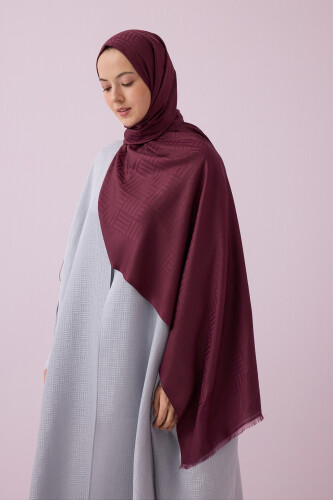 Iman Square Burgundy Shawl 