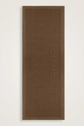 Iman Square Cotton Silk Shawl Tan - 1