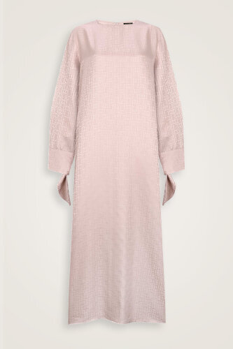 Iman Square Cuff Detailed Powder Dress 