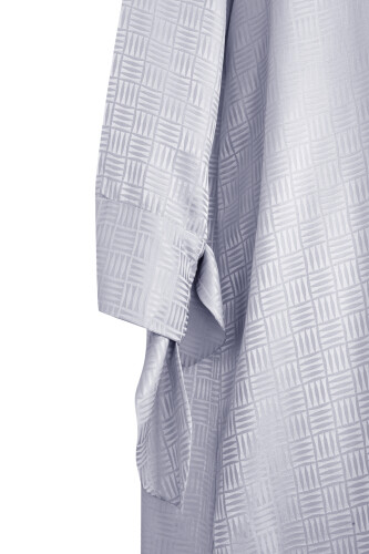 Iman Square Cuff Detailed Silver Dress - 2