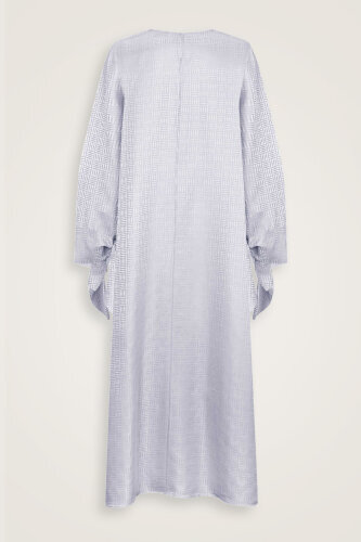 Iman Square Cuff Detailed Silver Dress - 3